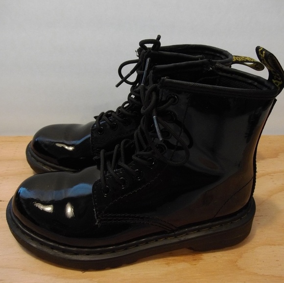 junior black patent dr martens
